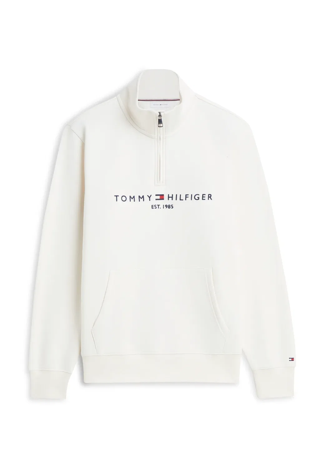 Свитер с высоким воротником и логотипом Tommy Hilfiger, Ivory Petal — фото 4