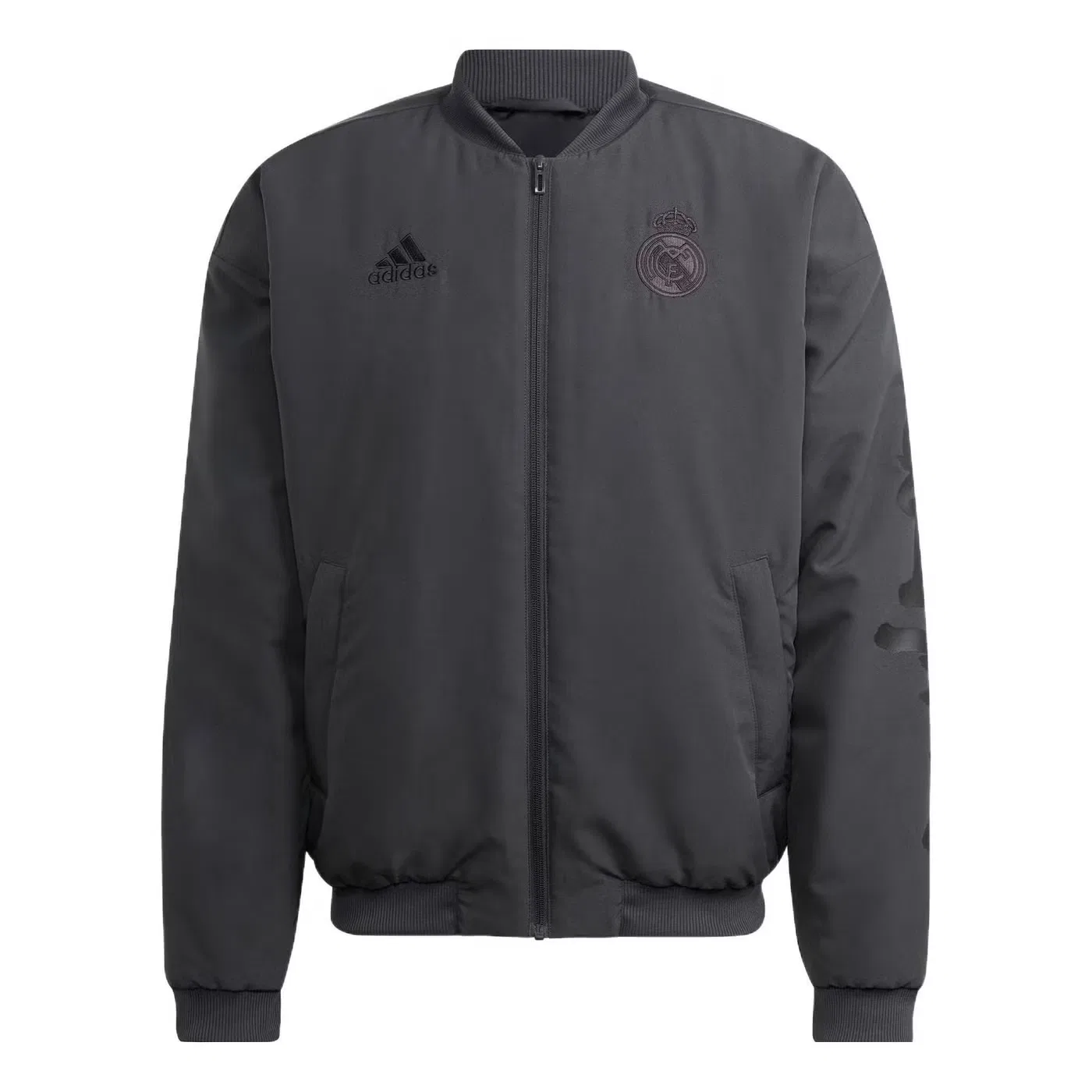 Куртка утепленная с принтом Real Madrid Chinese Story Adidas, серая