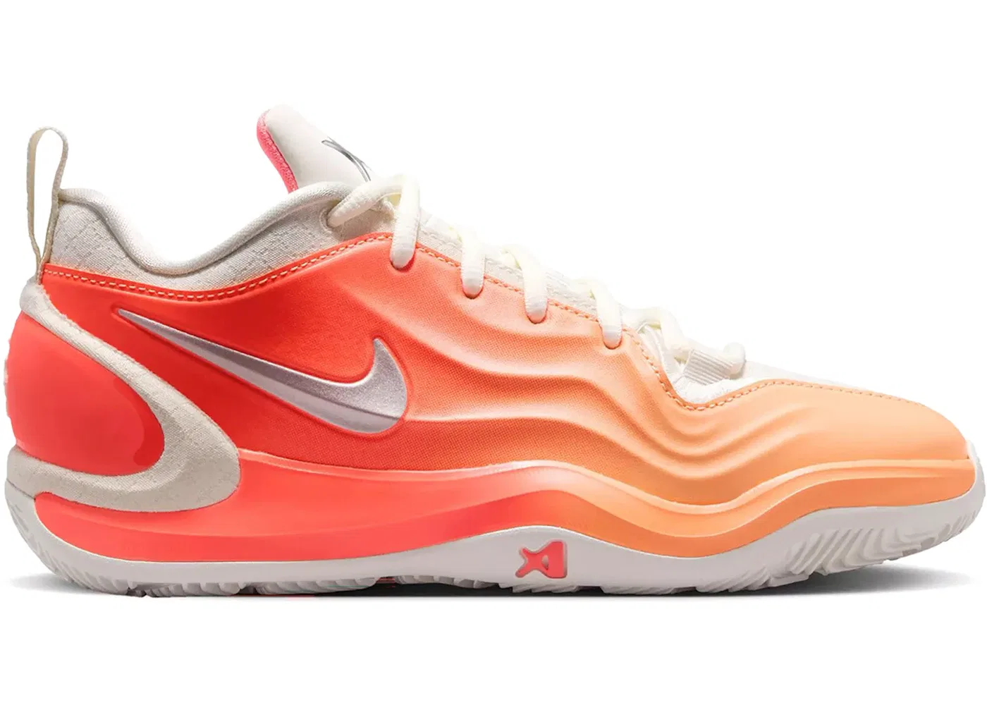 Детские кроссовки для девочек баскетбольные Nike A'ja Wilson A'Two, Orange Pulse Sail Hot Lava Metallic Silver