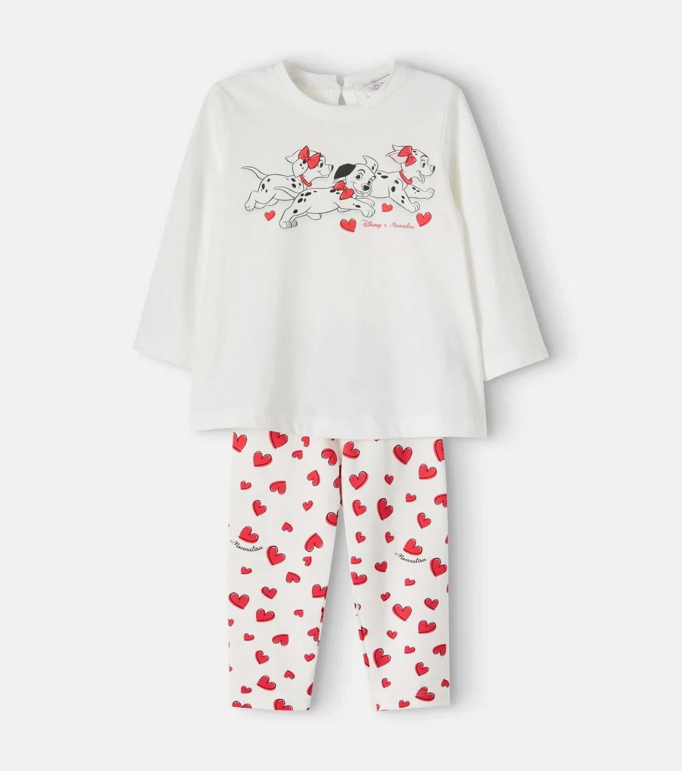 Комплект из футболки и брюк с принтом Disney Baby Monnalisa, белый