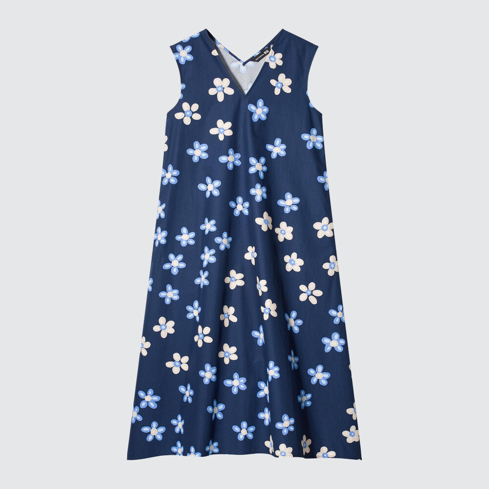 

Платье Uniqlo х Marimekko V Neck Melooni, синий