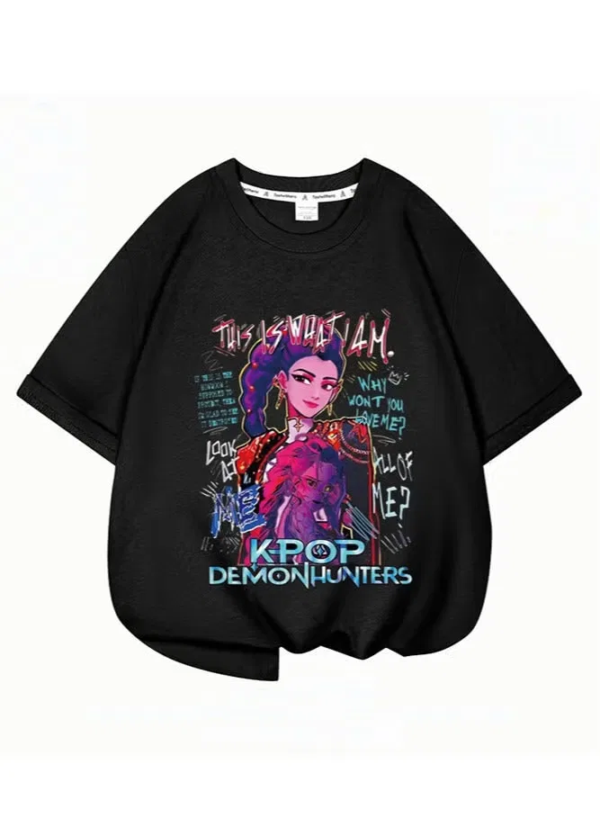Футболка с принтом K-Pop: demon-hunting girl group General