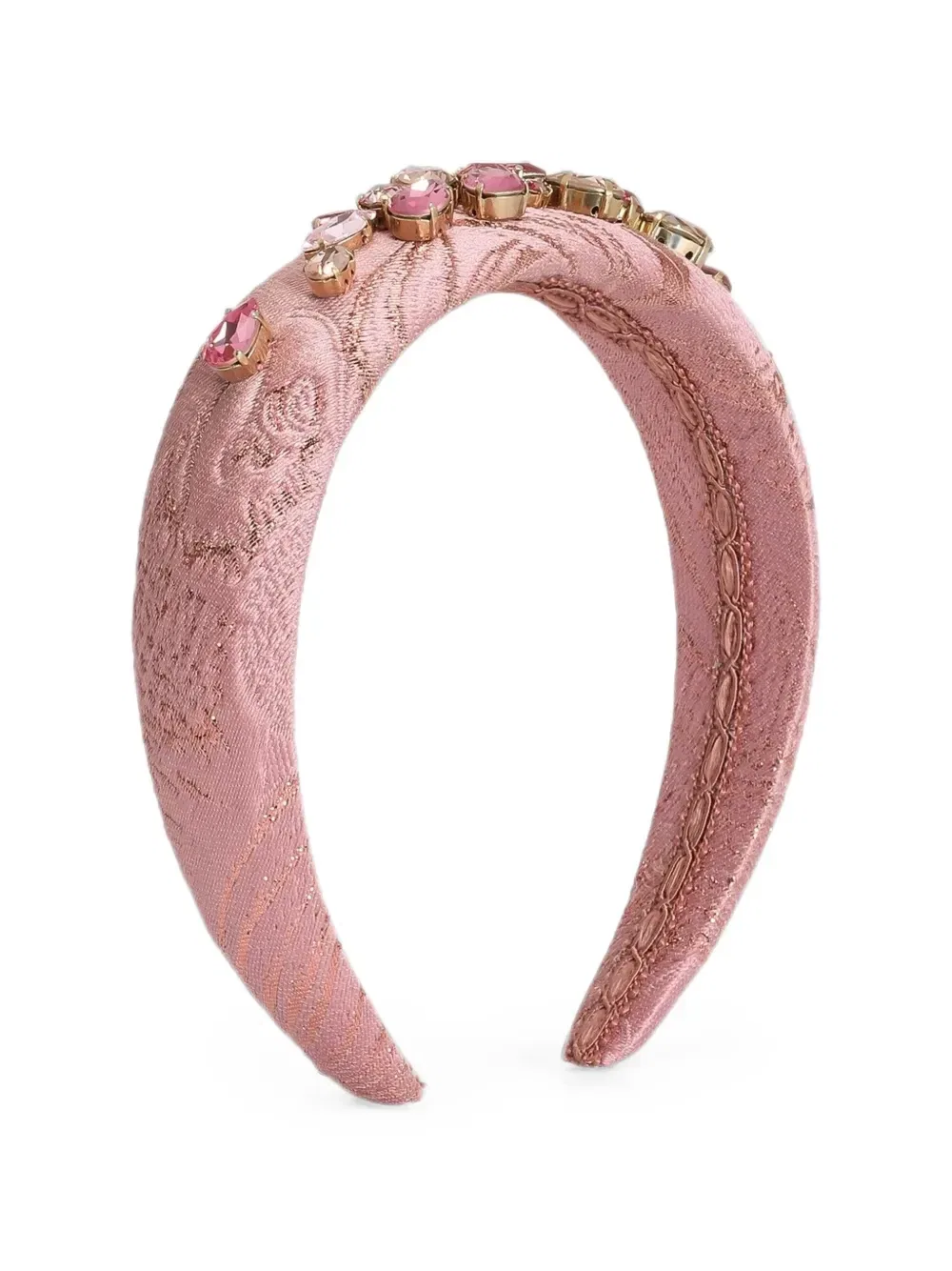 Парчовая повязка на голову из ламе Dolce & Gabbana Kids, розовый