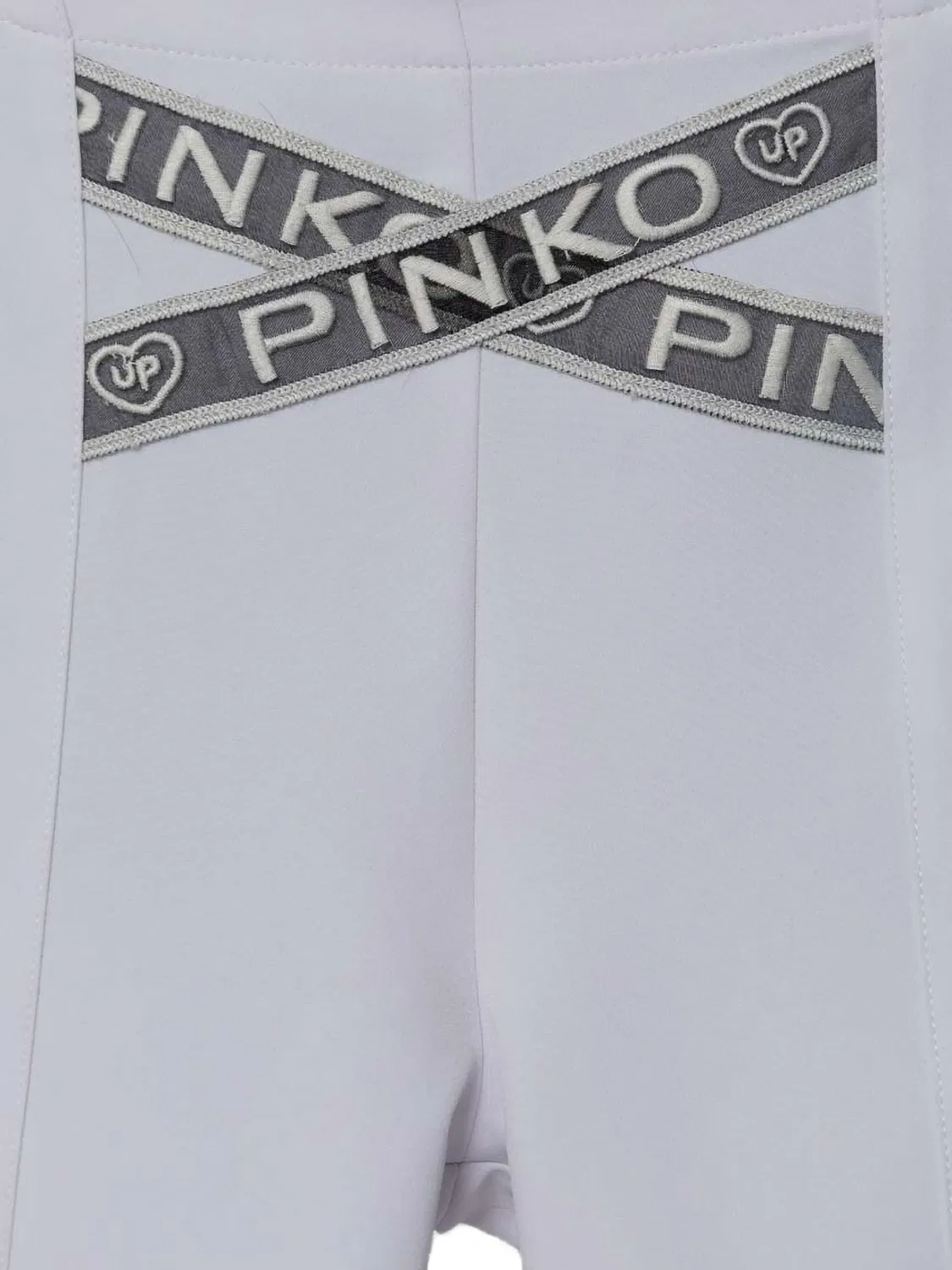 Брюки с вышитым логотипом PINKO, белый — фото 3