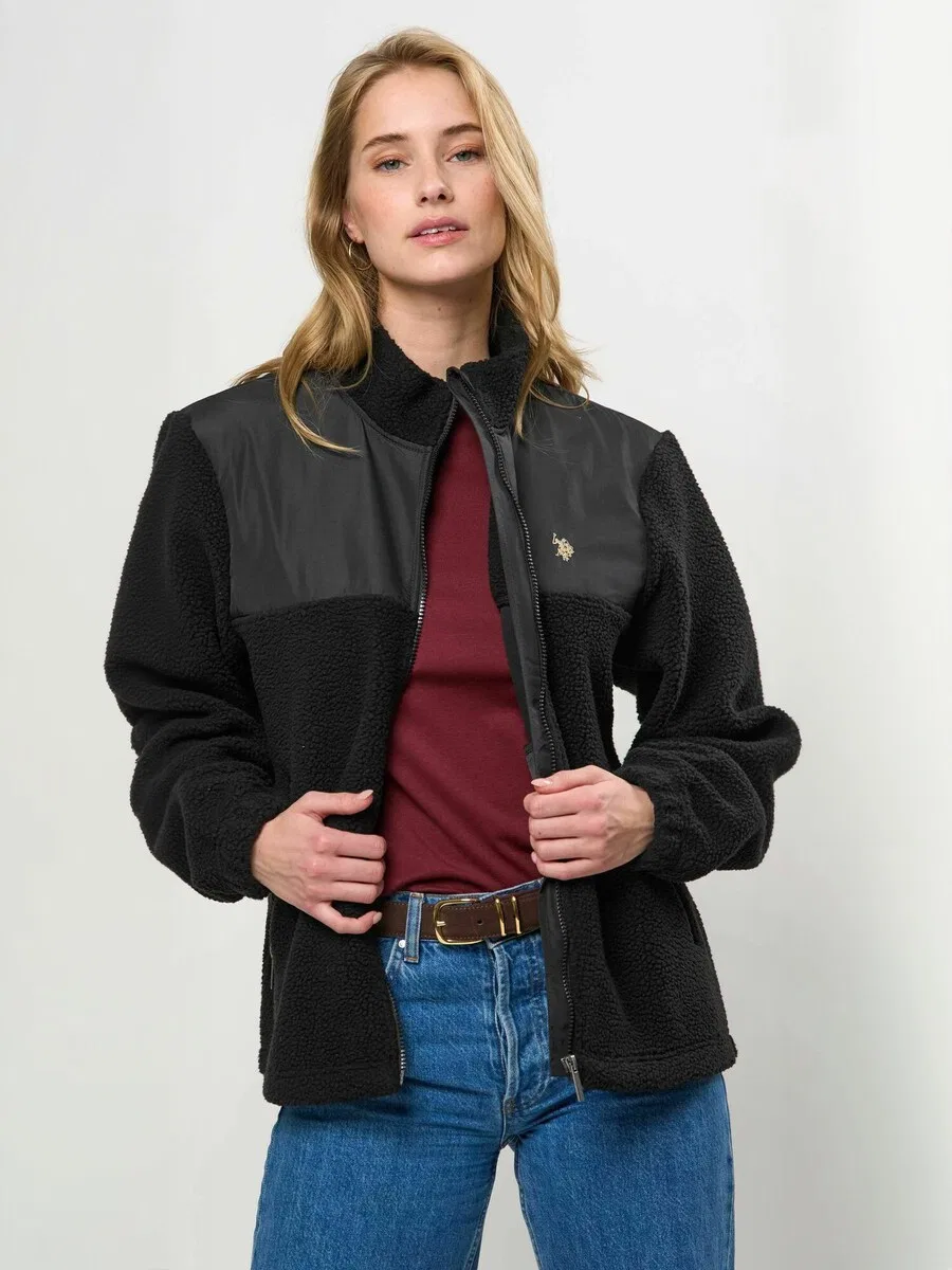Куртка U.S. POLO ASSN. для межсезонья 'UWLei' черного цвета — фото 2