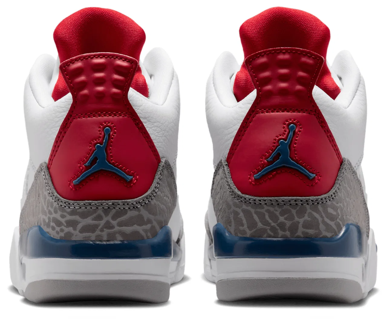 Детские баскетбольные кроссовки с кожаным верхом Jordan Son Of Mars Low, Jordan, White True Blue Varsity Red — фото 3