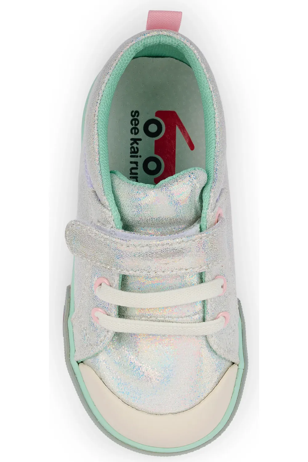 Кроссовки детские на липучке Kristin See Kai Run, Silver Metallic — фото 4