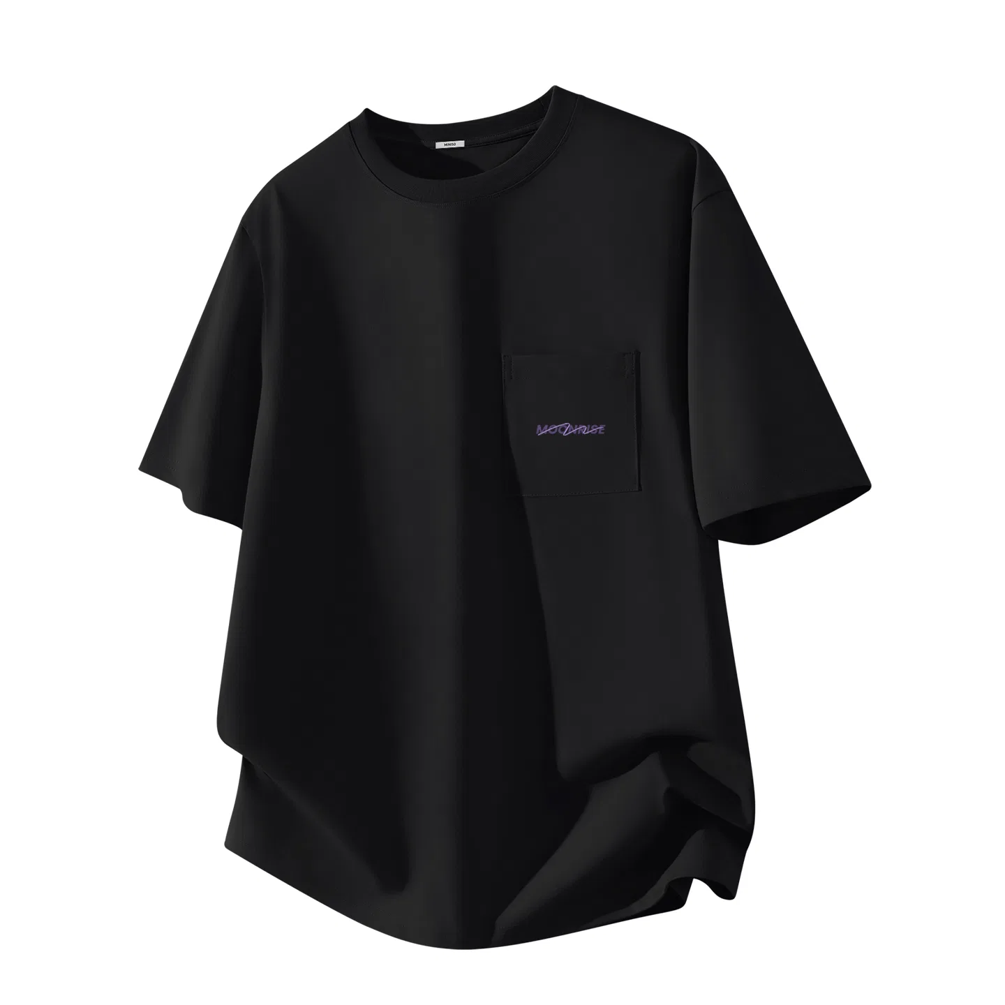 Футболка детская с принтом Purple Rhythm Chest Logo MINISO, Black