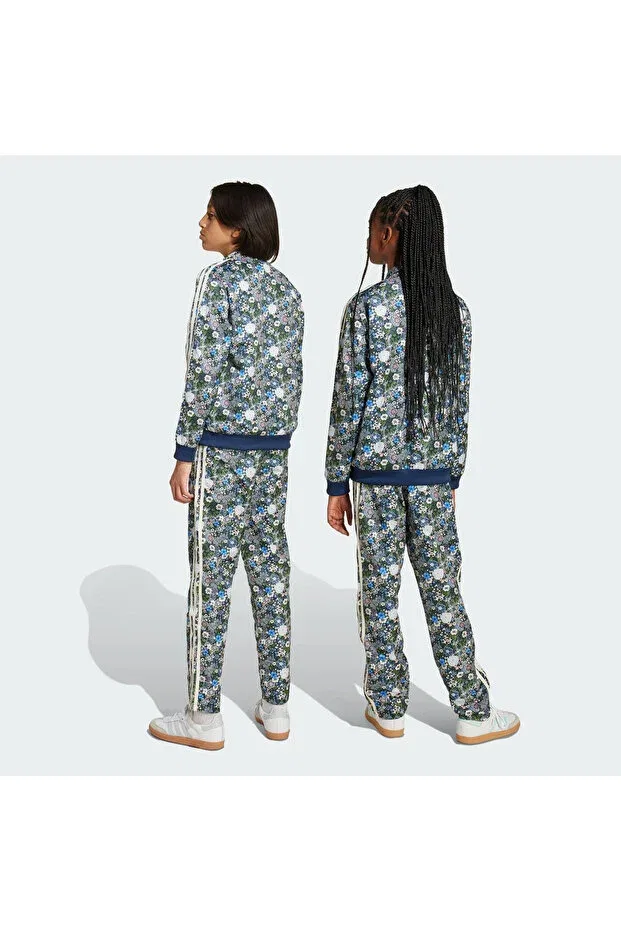 Детские спортивные штаны для девочек с принтом Originals x Liberty London Firebird Track Pants Adidas, Night Indigo / Multicolor — фото 4