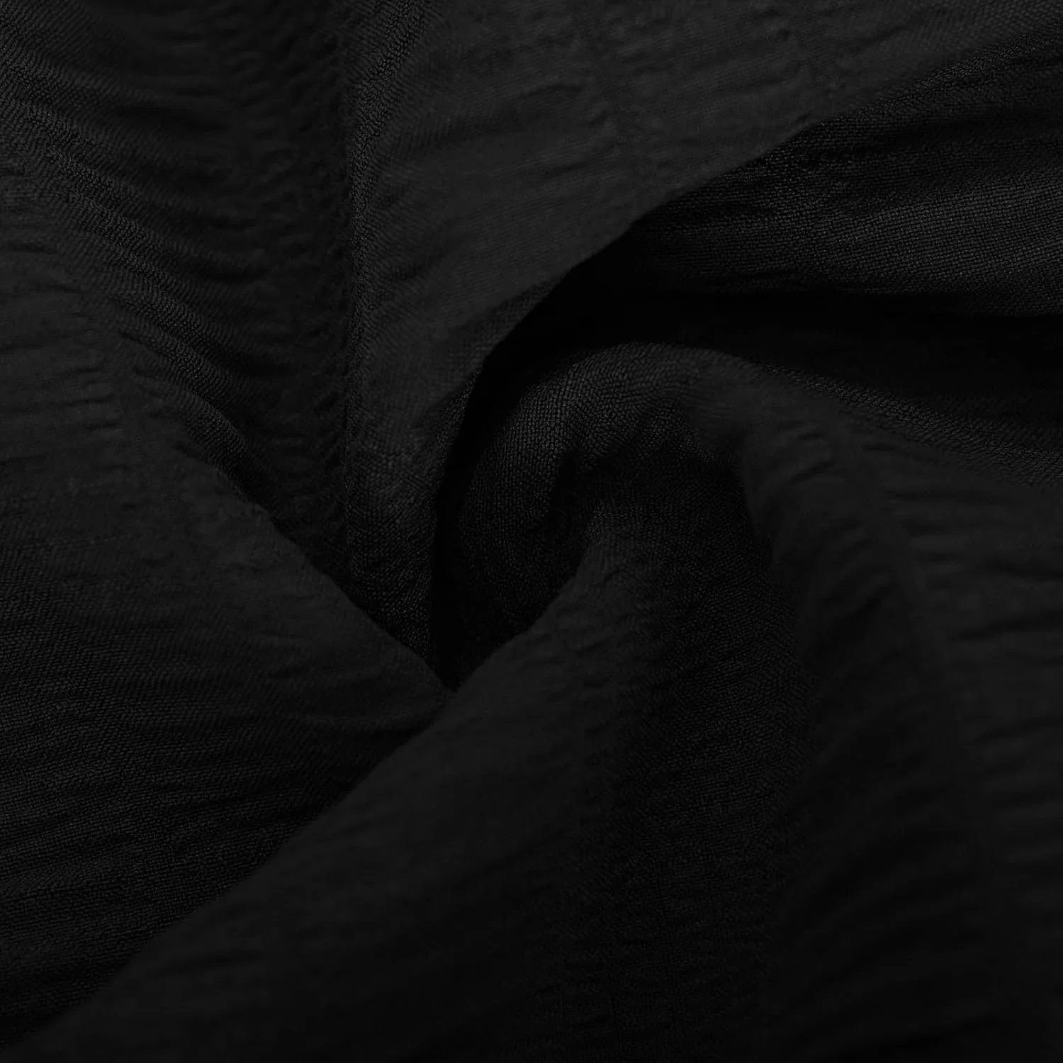 Женское летнее платье A-силуэта с V-образным вырезом и рукавами-буф, Black — фото 4