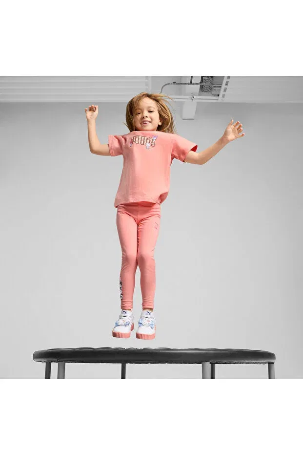 Детская футболка для девочек с принтом Puma, Pink — фото 3