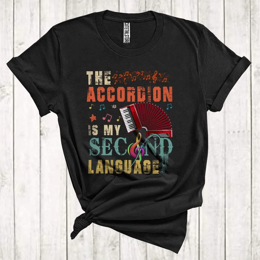 Футболка с принтом аккордеониста Unisex, Black — фото 2