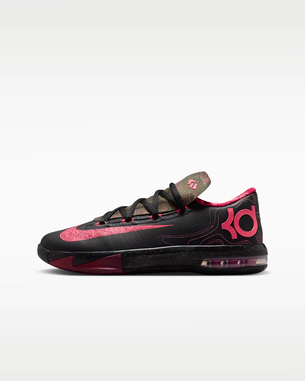 Кроссовки для детей постарше KD 6 "Meteorology" Nike, Black/Medium Olive/Noble Red/Atomic Red