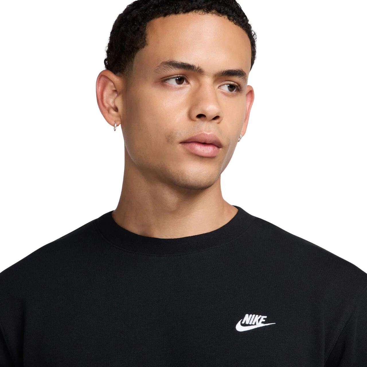 Мужской свитшот с длинным рукавом Nike Club FT, Цвет: Schwarz — фото 3