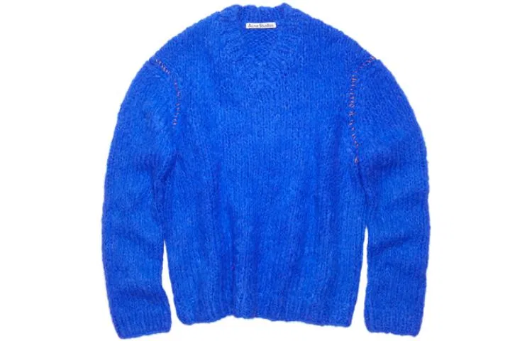 Мужской свитер с V-образным вырезом Nordic Style Acne Studios, Dark Blue