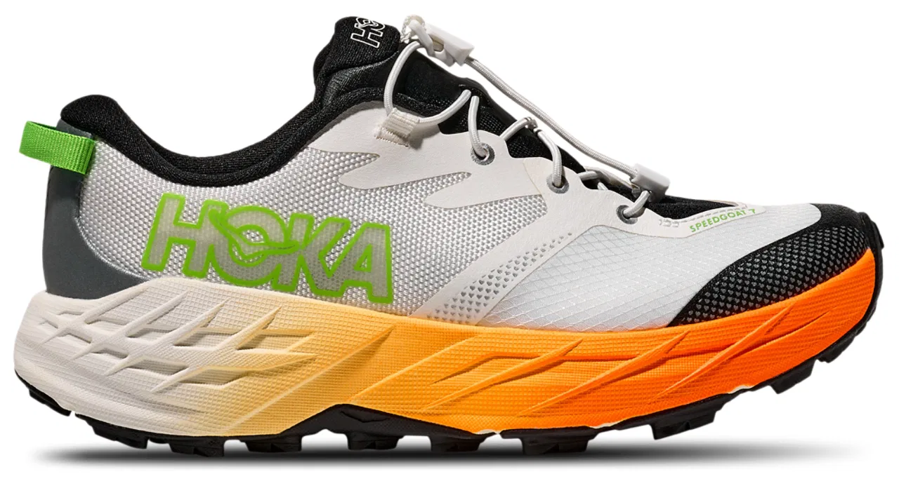 Детские кроссовки для мальчиков с защитным носком SpeedGoat 7 HOKA, White Multi