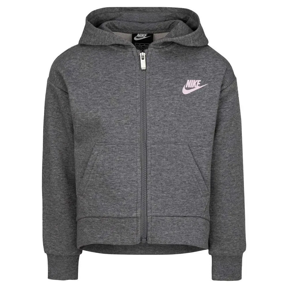 Толстовка на молнии Nike Club Fleece Nike, серый