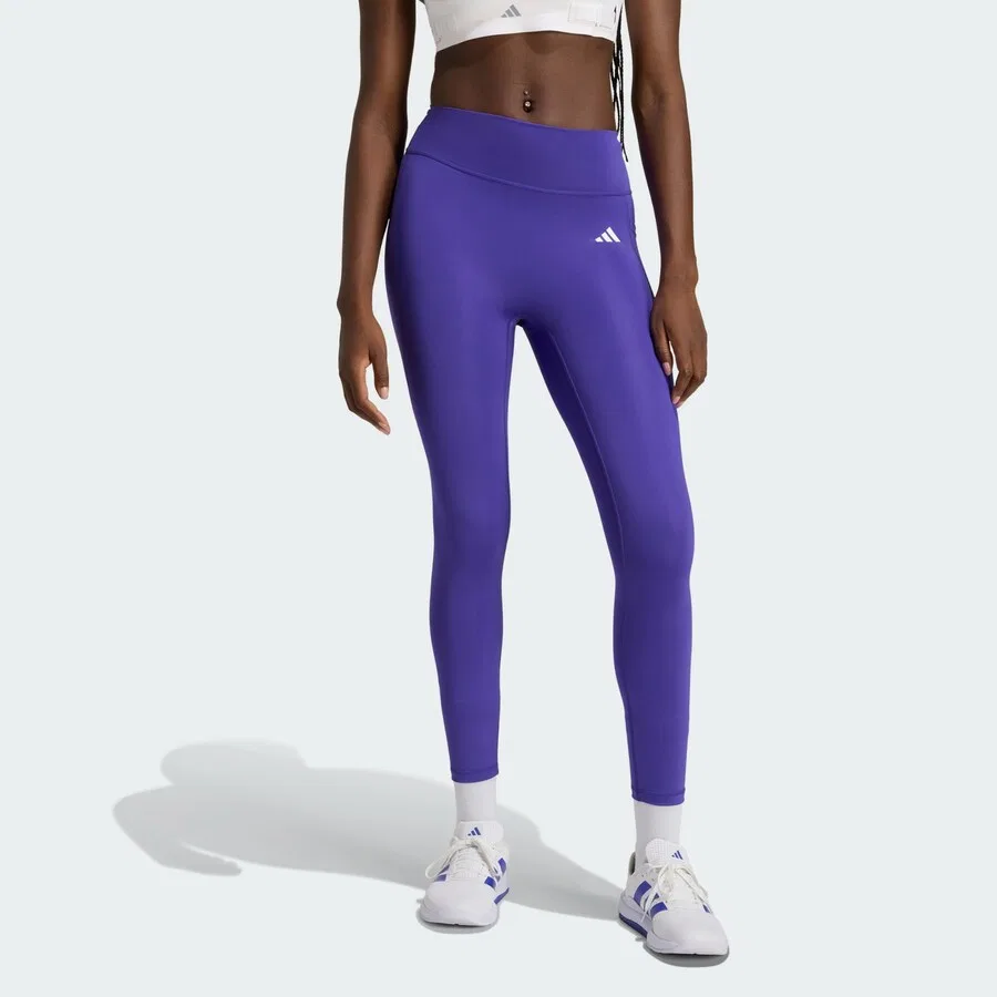 Спортивные брюки-скинни ADIDAS PERFORMANCE 'Optime Power Essentials' темно-фиолетового цвета — фото 2