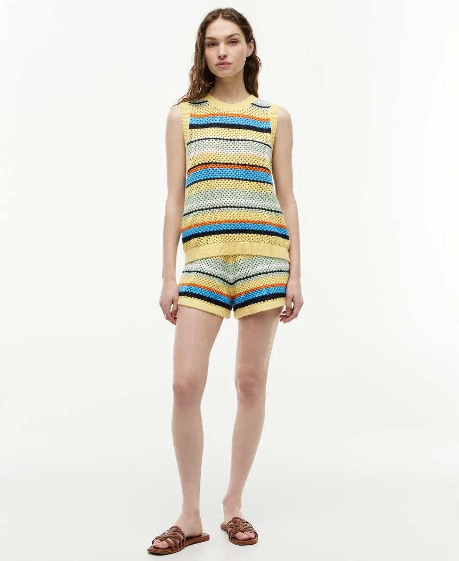 Женский вязаный крючком топ без рукавов Tommy Hilfiger, Multicolor Stripe — фото 2