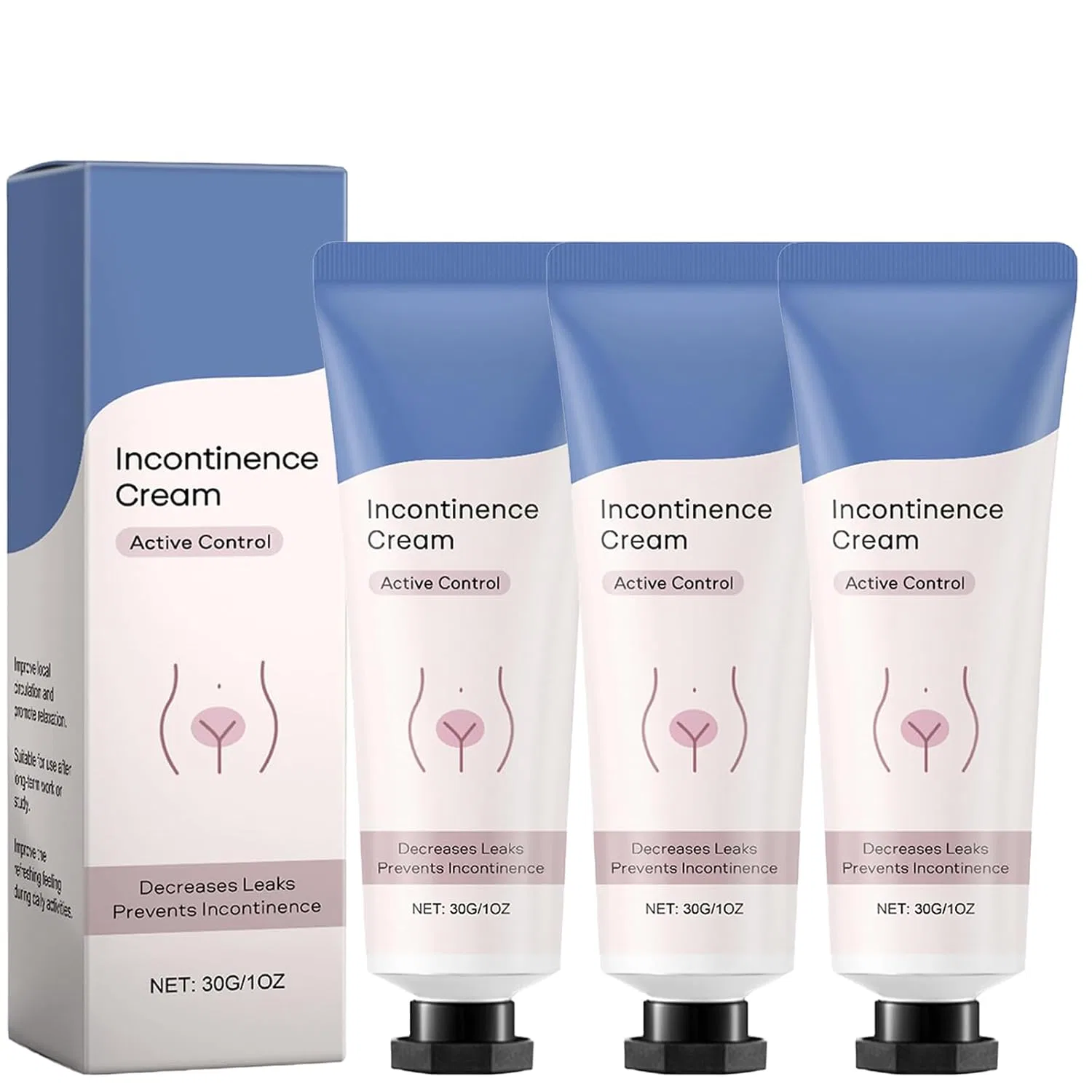 Крем для тела при недержании, увлажняющий, Kraein, 3 шт., 30 г