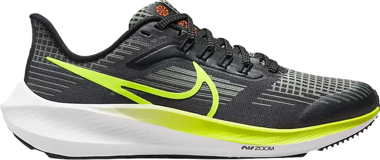 Кроссовки Nike Air Zoom Pegasus 39 GS 'Black Barely Volt', черный — фото 2