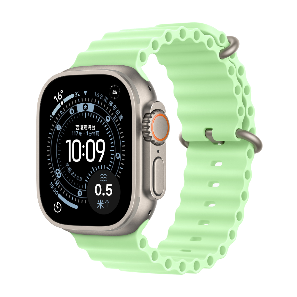 

Умные часы Apple Watch Ultra 3, 49 мм, GPS+Cellular, Natural Titanium Case/Neon Green Ocean Band, Титановый, Умные часы Apple Watch Ultra 3, 49 мм, GPS+Cellular, Natural Titanium Case/Neon Green Ocean Band