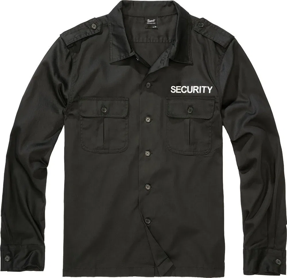 Мужской лонгслив с принтом Security Brandit, Black