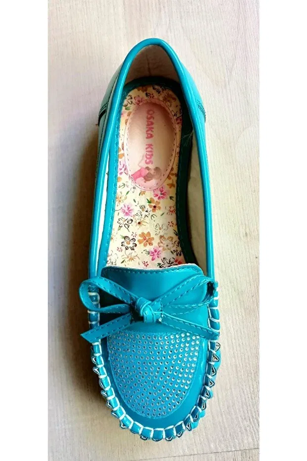 Детские балетки для девочек без застежек Colorful girl's ballerina ballerinas Osaka, Green