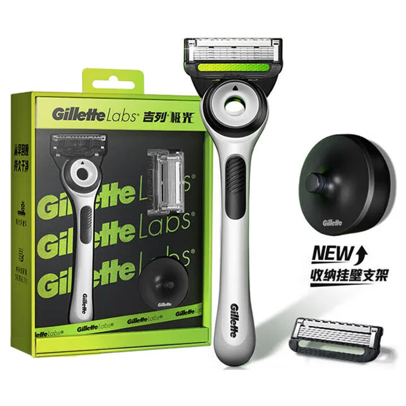 Мужской бритвенный станок с 2 сменными лезвиями и подставкой Gillette Aurora, Black — фото 4