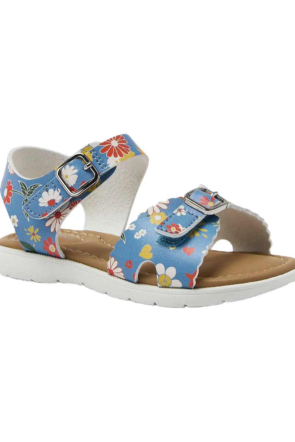 Сандалии детские с легкой фиксацией Scalloped Lands' End, Pale Blue Florals