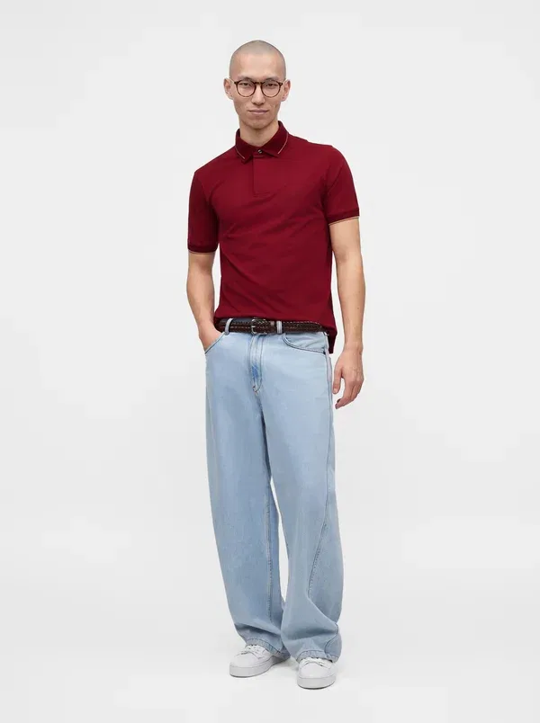 Футболка поло Emporio Armani, мерло — фото 2