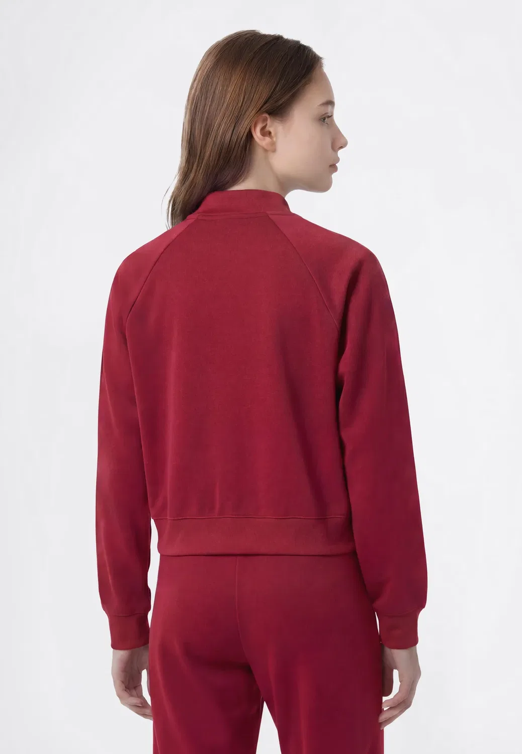 Спортивная толстовка на молнии свободного кроя Champion, Dark Red — фото 3