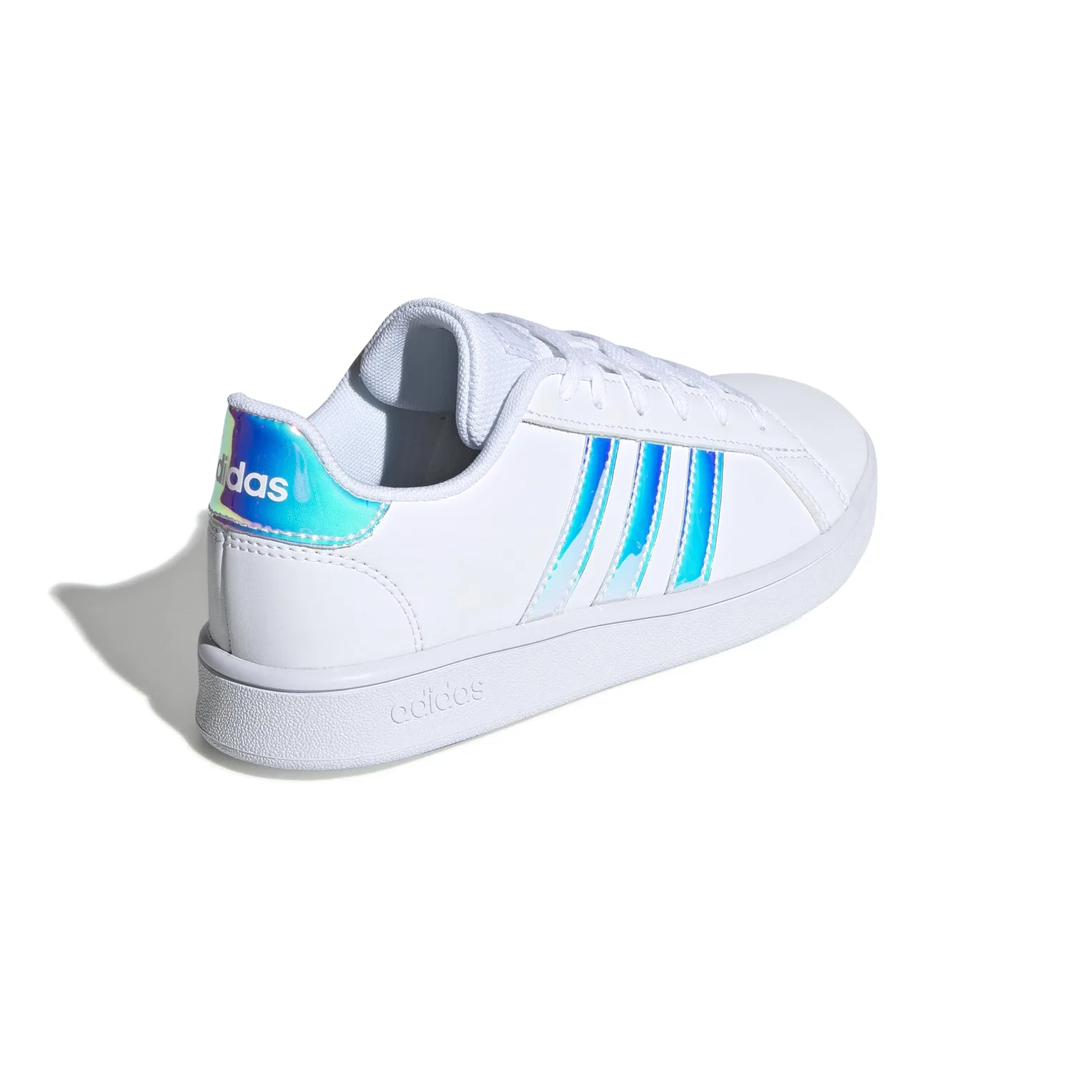 Детские кроссовки для мальчиков с закрытым носком Grand Court K Adidas, Cloud White Dash Grey — фото 4
