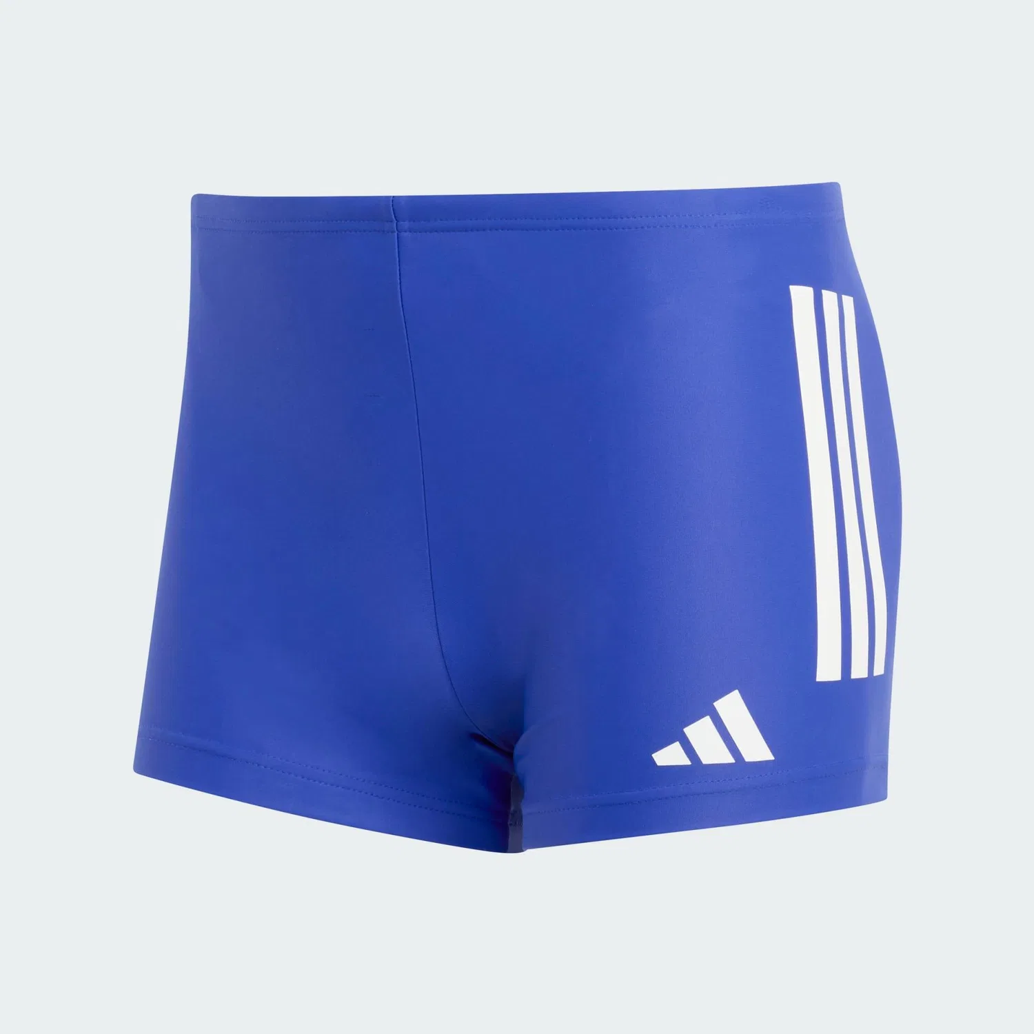 Мужские плавки-боксеры с 3-полосным дизайном 3-Streifen 2-Inch Boxer-Badehose Adidas, Mediterranean Blue White — фото 2