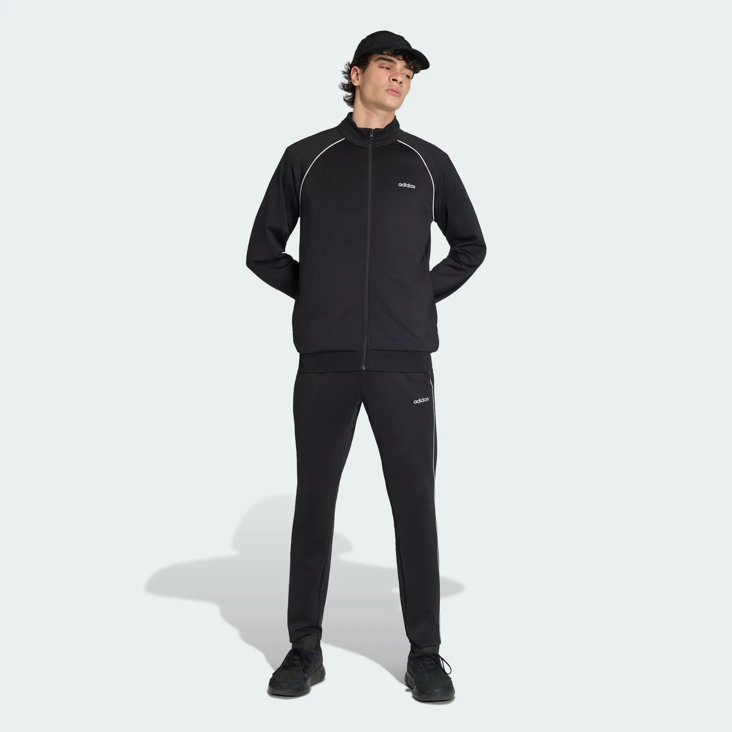 Мужской технический спортивный костюм с длинным рукавом Adidas, Schwarz