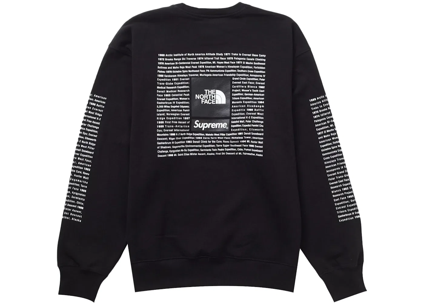 Мужской свитшот с принтом Supreme The North Face, Black