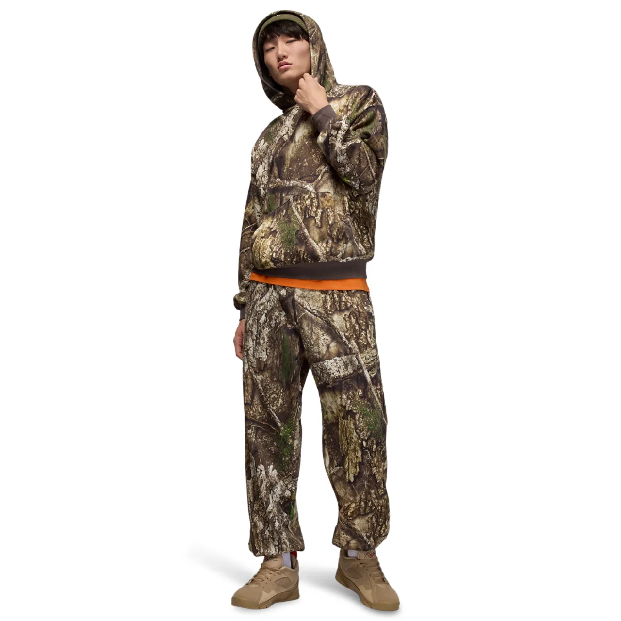 Мужское худи Brooklyn Fleece Pullover RLT Jordan, цвет Medium Olive/Sail — фото 4