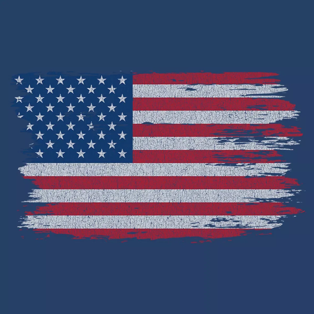 Детская футболка с принтом Retro USA Flag Lost Gods, Heather Navy — фото 2