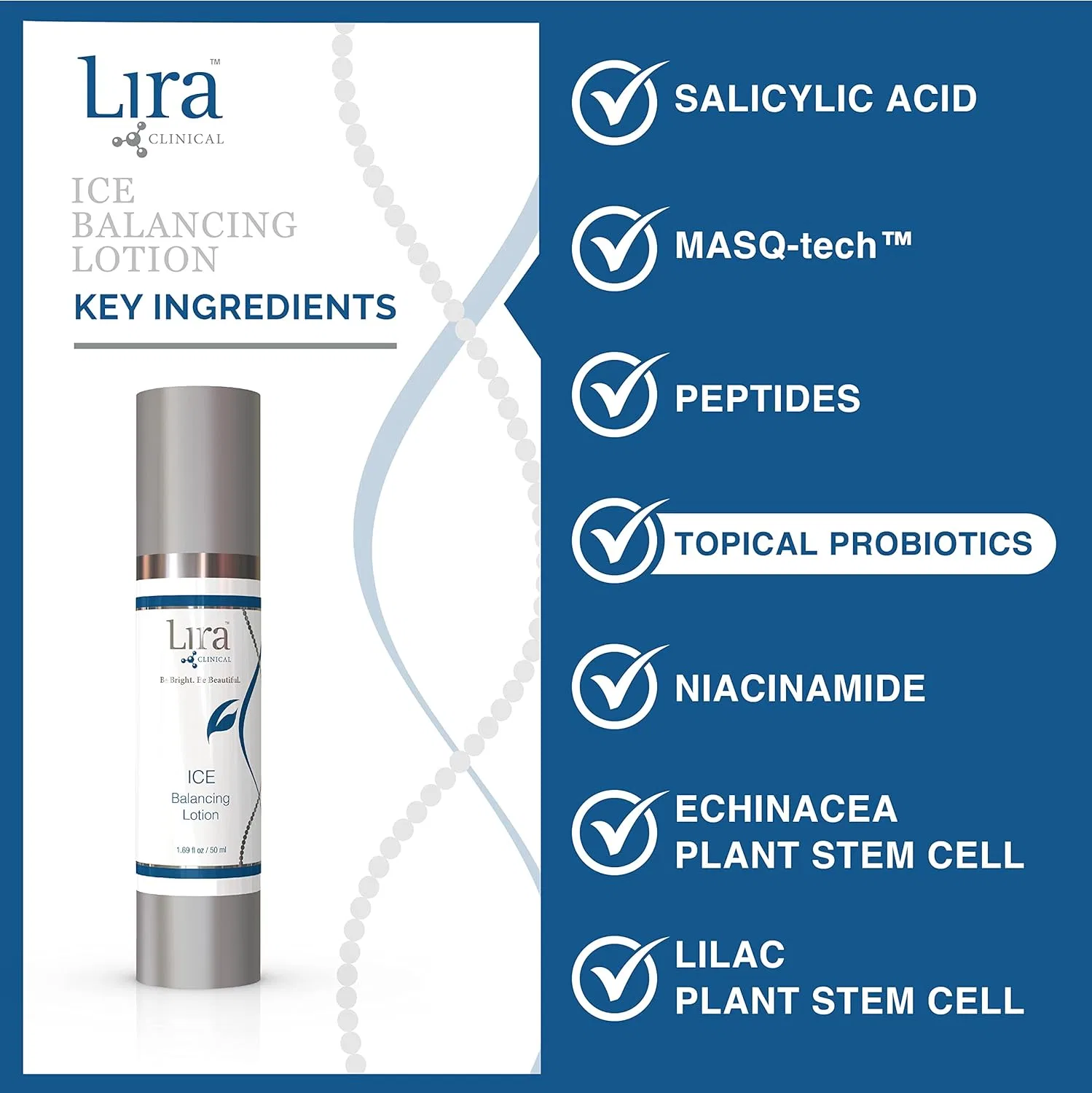Увлажняющий лосьон для лица Ice Balancing Lotion, Lira Clinical, 50 мл — фото 4