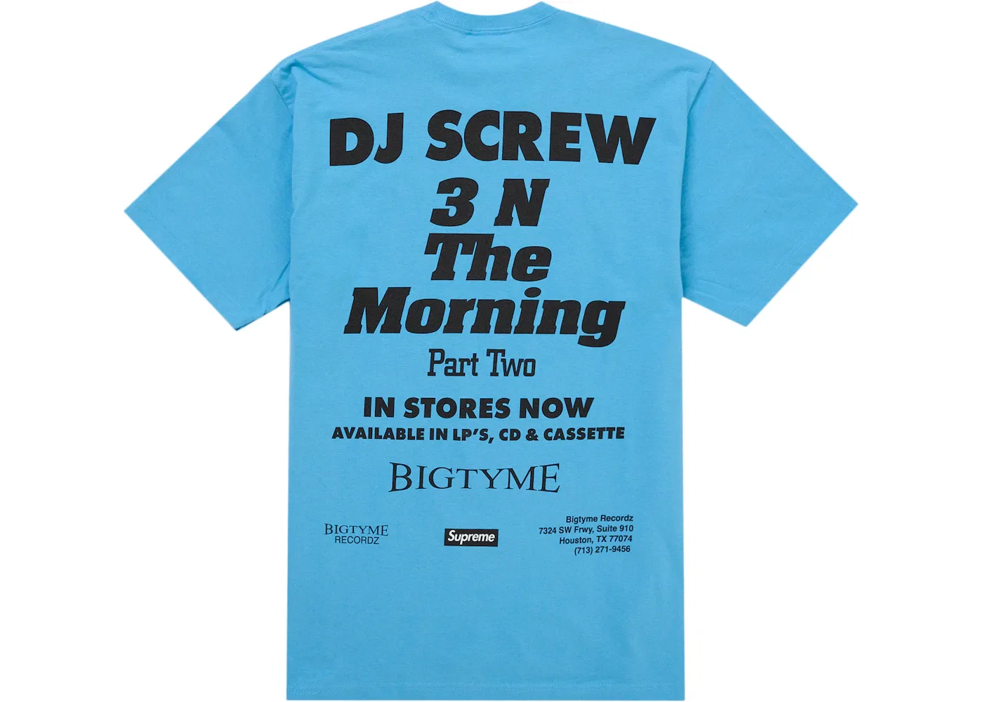 Мужская футболка с принтом Supreme DJ Screw SUC Tee, Blue — фото 2