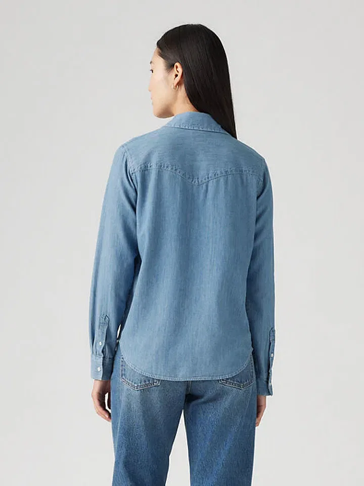 Женская джинсовая рубашка Levi's, Blue — фото 2