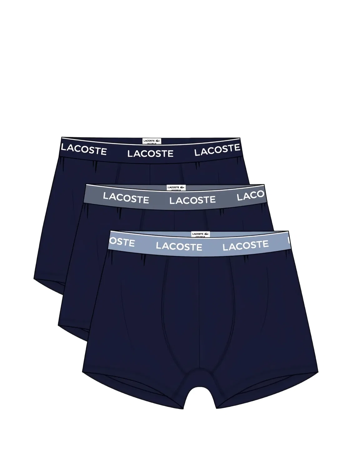 Боксеры синие, набор из 3 шт. Lacoste, синий