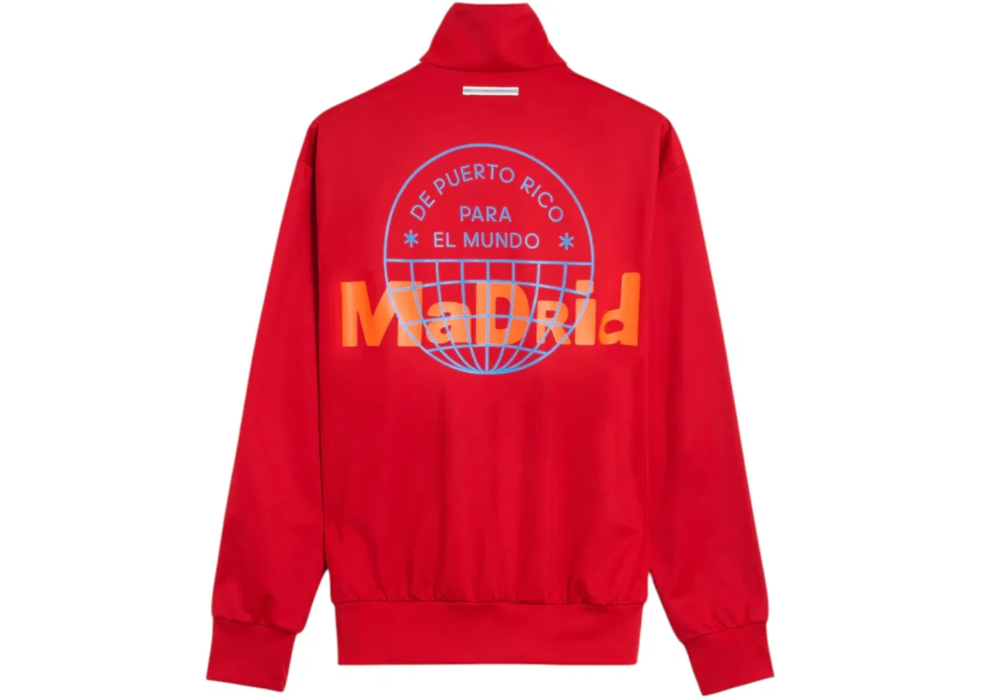 Детская куртка-бомбер с принтом Bad Bunny DtMF Tour Madrid Firebird Track Jacket Adidas, Better Scarlet