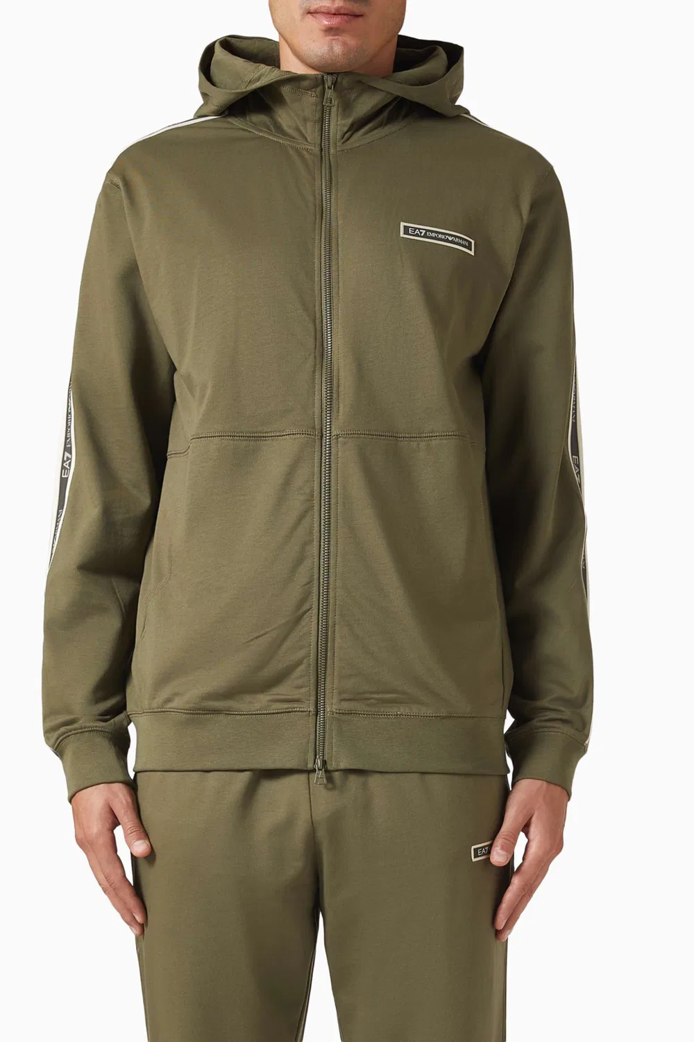 Худи с логотипом Logo Hoodie Emporio Armani, зеленый