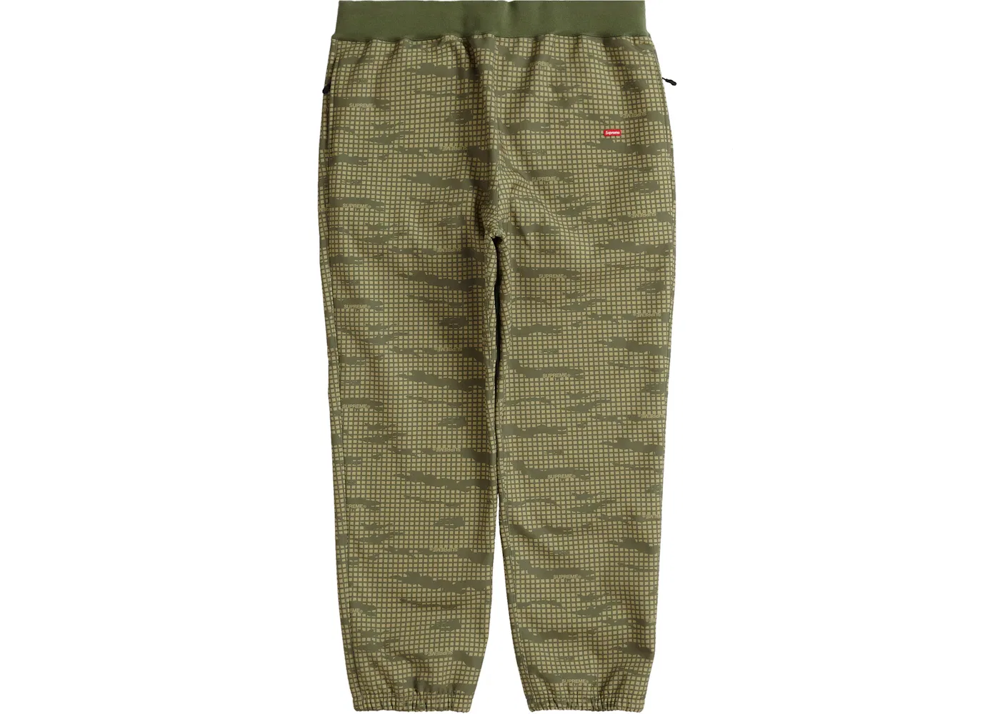 Мужские спортивные штаны с принтом Sweatpant (FW21) Supreme, Olive Grid Camo