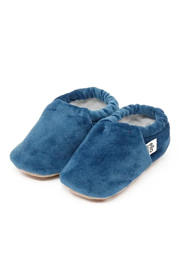 Детские пинетки без каблука с принтом Ella Bonna, Navy Blue