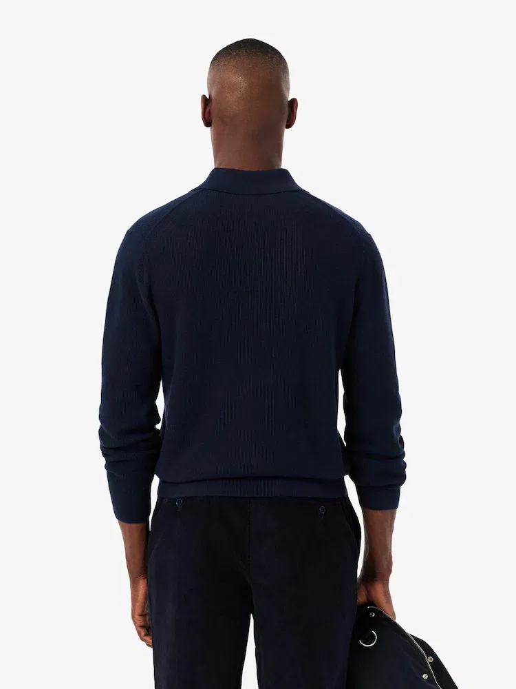 Свитер с воротником из шерсти и хлопка LACOSTE — фото 3
