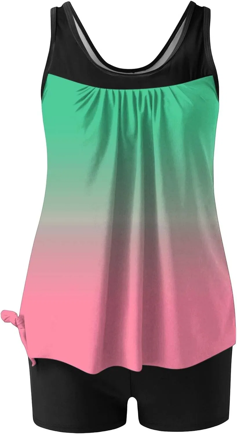 Женский танкини с галстуком Tie Dye, Green — фото 4