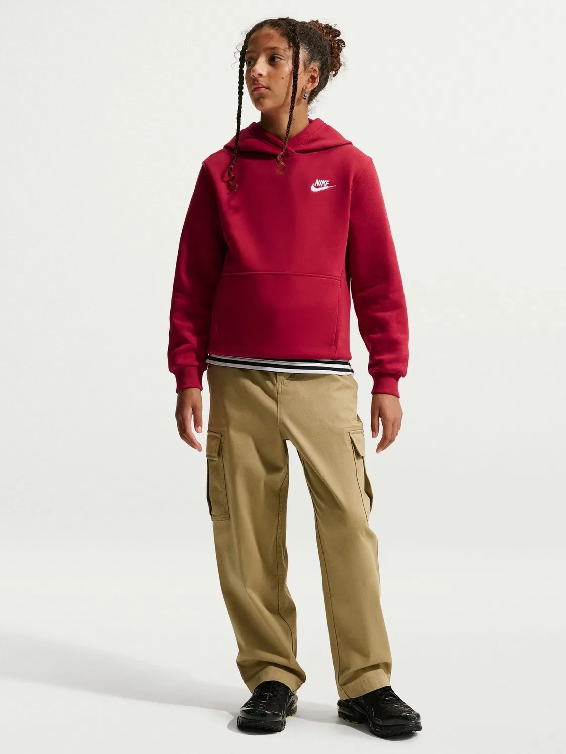 Худи Nike Club Fleece, цвет Tough Red — фото 3
