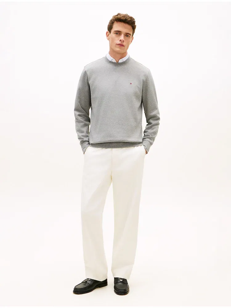 Футболка с длинным рукавом Essential Intechno Crew Neck TOMMY HILFIGER, Silver — фото 2